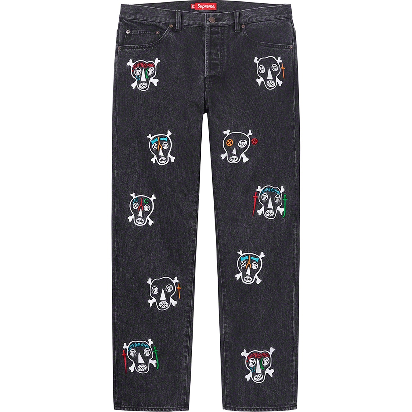 Clayton Patterson/Supreme Skulls Embroidered Regular Jean view 7